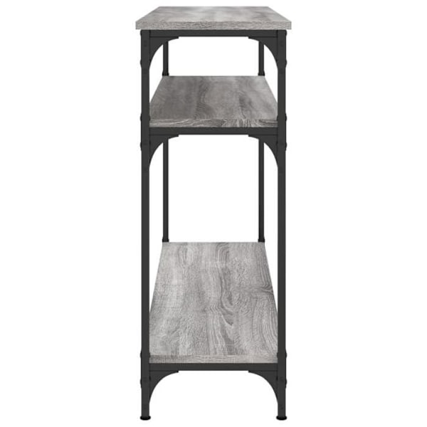 Praktisk konsolbord med hyllor för en organiserad entré 100 x 29 x 75 cm grå ingenjörsträ och metall DEC03219 kastanj