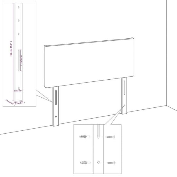 Sänggavel - Kräm - 100x5x78/88 cm - Syntetläder - Klassisk - Hållbar Grädde