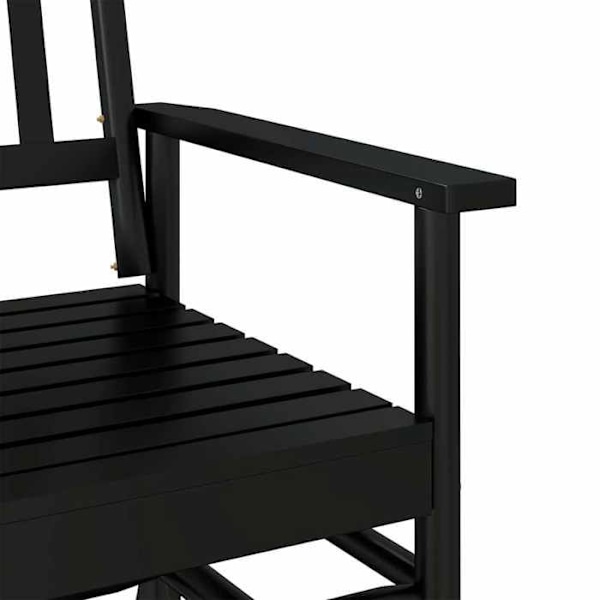 Bænk med vippefunktion til haven 118 x 70 x 104,5 cm i sort poppeltræ DEC028718 kastanj