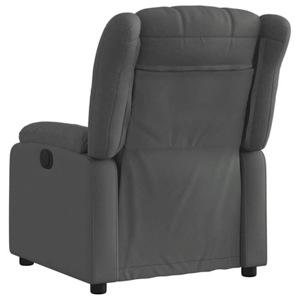 Fauteuil relax TV med behagelig polstring, manuel hældningsfunktion i mørkegrå stof DEC027937 Grå