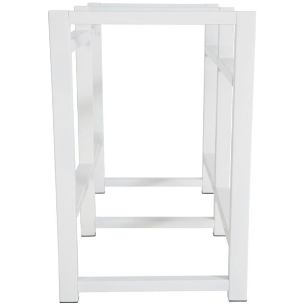 hylla för 4 dryckeskäslor förvaring flasthållare 91x76 cm i vit metall 10_0003160 Vit