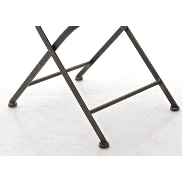 Rustik havebordsstol til terrasse og balkon i smedejern bronze 10_0003003 Brons