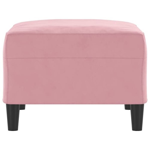 Reposeføder taburet sengestel 70 x 55 x 41 cm i lyserødt velour DEC030553 Rosa