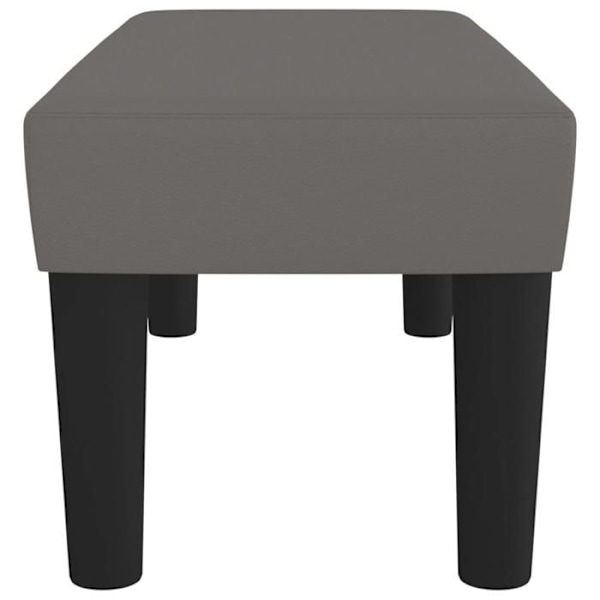 Design klassinen sängynpenkki 70 x 30 x 30 cm harmaasta PVC:stä DEC024671 Grå