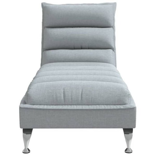 Meridienne chaise longue sisätiloille vaaleanharmailla kankaalla DEC026074 Grå