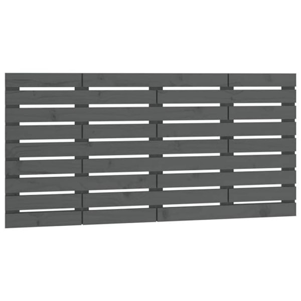 Hovedgavl accessory til seng soveværelse vægmonteret møbel paletstil 126 x 3 x 63 massiv træ grå