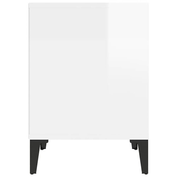 Nattbord med åbent rum 40 x 35 x 50 cm hvidt ingenieurtræ DEC033464 Vit