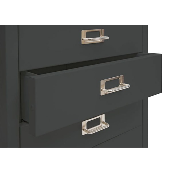 Caisson à tiroirs de bureau 55x40x41 cm 4 tiroirs en acier gris foncé 04_0008267 Grå