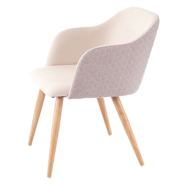 Retro-design ruokasohva x1, käsinojalla, kankaasta/tekstiilistä, kreemi-beige 04_0002219 Beige