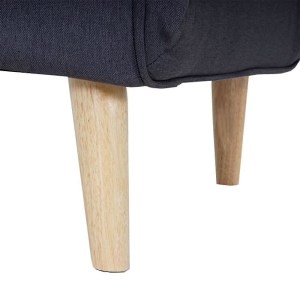 Sofa-seng stol til en person funktionel sammenklappelig i mørkegråt stof