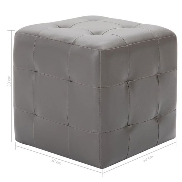 2 kpl tilanjatkopuuu 30 x 30 x 30 cm PVC harmaa DEC029931 Grå