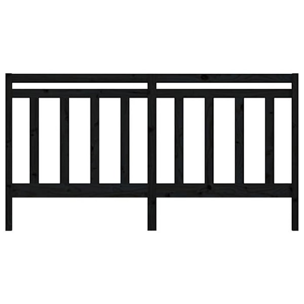 Hovedgavl - Ikke specificeret - 206 cm - Massivt fyrretræ - Sort - Moderne - Design Svart