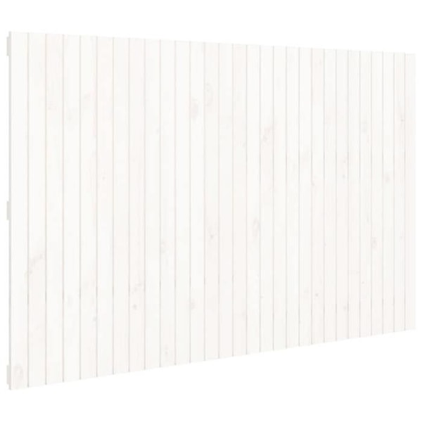 Hovedgavl til seng, vægmonteret møbel, soveværelse, 185 x 3 x 110, massivt hvidt træ