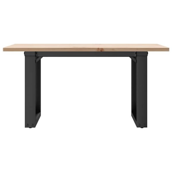 Teollinen suorakulmainen pikkupöytä 80 x 50 x 40 cm, mänty ja teräs DEC036247 kastanj