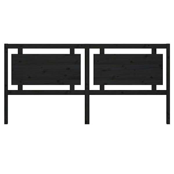 Sängynpääty lisävaruste makuuhuoneen huonekalu 205,5 x 4 x 100 cm musta mänty TDL0202154 Svart