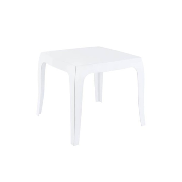 Liten modern borddesign i vitt plast för inomhus- eller utomhusbruk 10_0001067 Vit