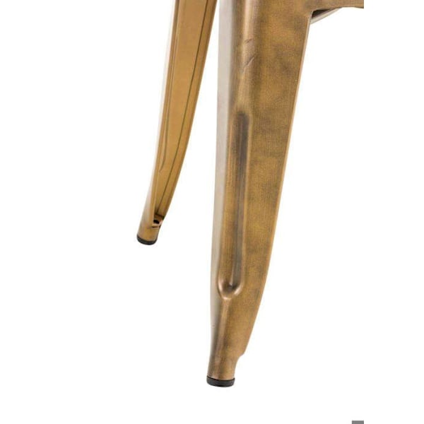 Låg taburett höjd 46 cm stapelbar industriell design i guldmetall 10_0001141 Metall