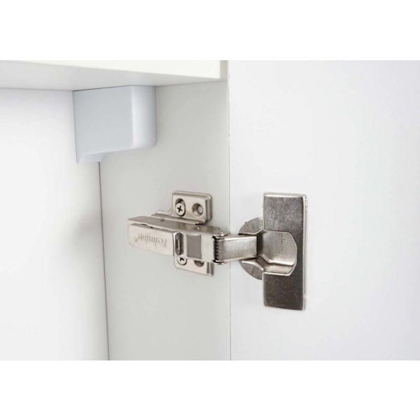Spejlskab vægmonteret badeværelse 6 hylder blank 70 x 80 x 16 cm hvid 04_0005769 Vit