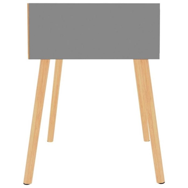 2 kpl yöpöytiä, joissa on laatikko 40 x 40 x 56 cm harmaata kuitulevyä DEC035332 kastanj