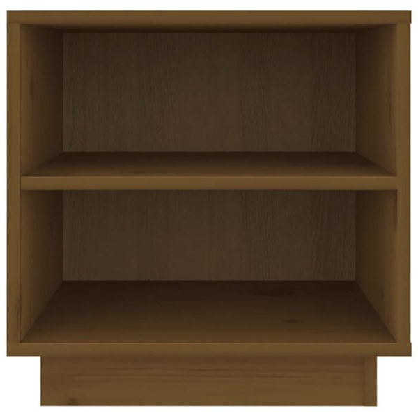 Sæt af 2 natborde med hylder 40 x 34 x 40 cm fyrretræ i honningbrun DEC035919 kastanj