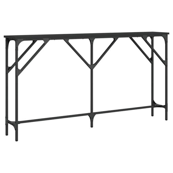 Toiminnallinen pöytäkonsoli ja tyyli 140 x 23 x 75 cm musta MDF ja metalli DEC032108 kastanj