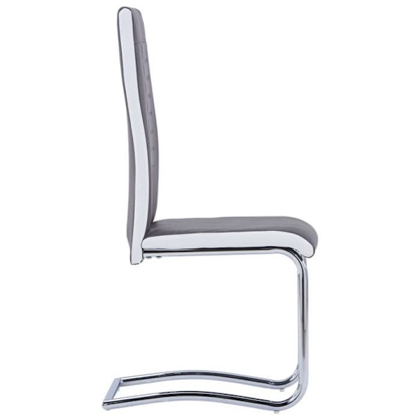 Ruokasalin tuolit - Nykydesign - 4 kappaletta - Harmaa synteettinen - Ergonomiset - Metalli-runko Grå