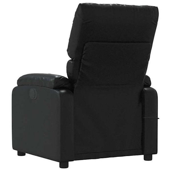 TV afslapningsstol med massagefunktion, justerbar i sort PVC DEC027035 Svart