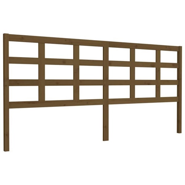 Hovedgærde til soveværelse, sengemøbel 205,5 x 4 x 100 cm, lysbrunt massivt træ TDL0202883