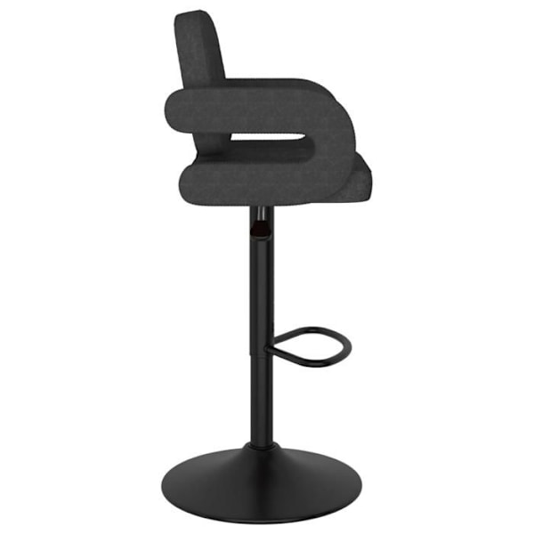 Set om 2 barstolar högdesign i grått tyg med knappar DEC029707 Grå