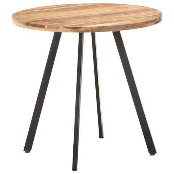 Ruokapöytä keittiö pöytä 80 cm akasiapuusta ja rautaa DEC036632 kastanj