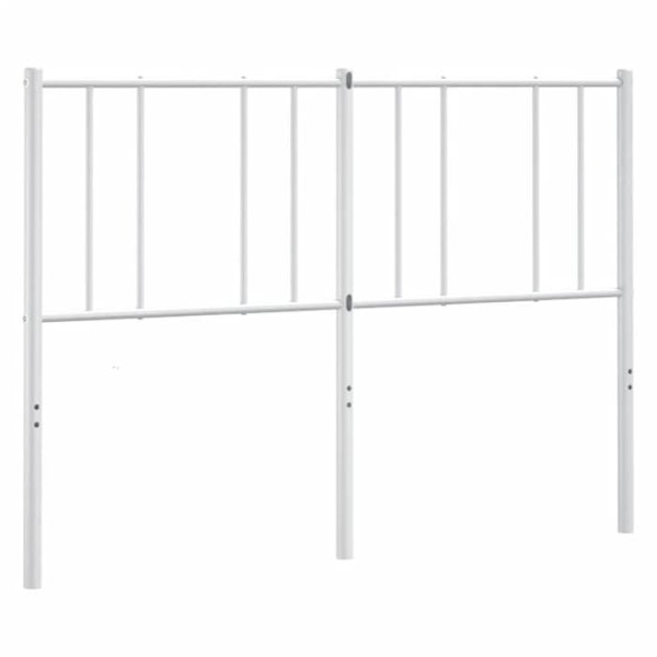 Hovedgavl til seng, soveværelse, møbel 160 cm, metal hvid TDL0202472