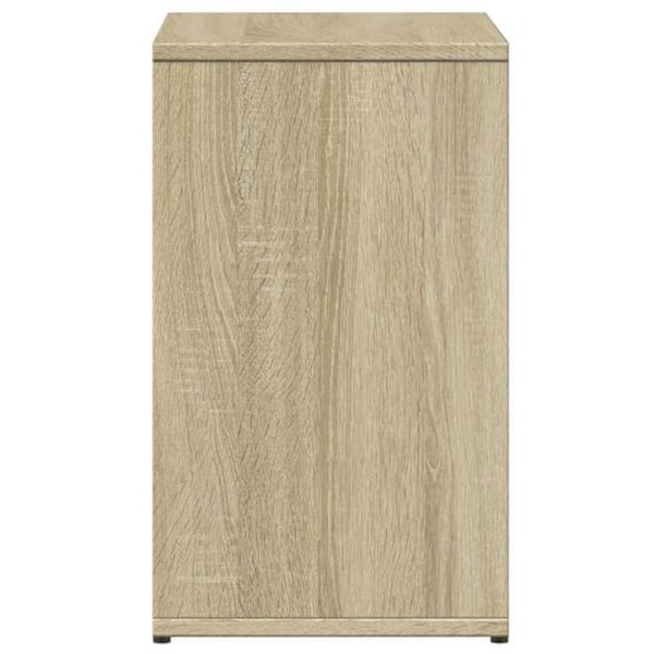Sæt med 2 sideborde 50 x 30 x 50 cm ingenierietræ farve eg DEC032629 kastanj