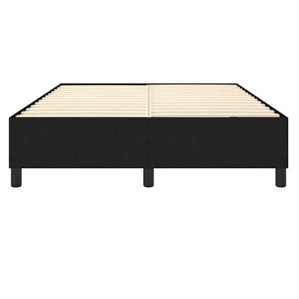 Seng med lameller på ben ramme 140x190 cm sort stof TDL0207025 Svart
