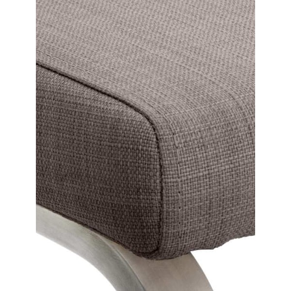 Spisestol x1 moderne design i gråt stof, støttende i rustfrit stål 10_0001992 Grå