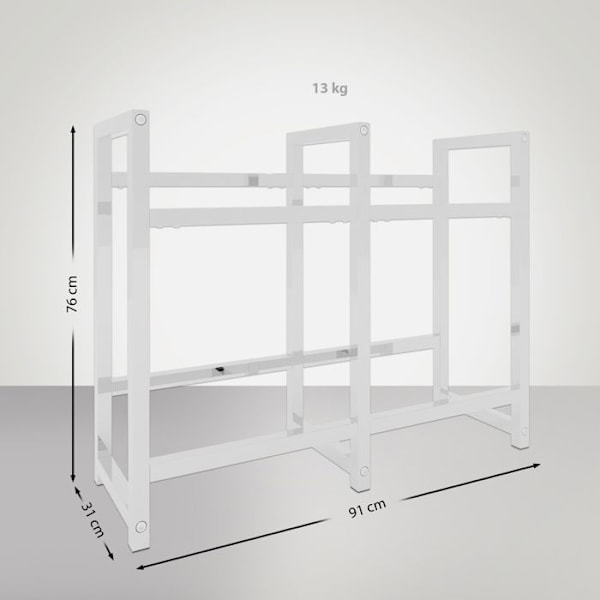 ställ för 4 dryckeslådor förvaring flaskställ 91x76 cm i kromat metall 10_0003159 kastanj