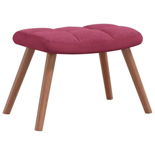 Bäddsoffa med vadderad avslappning för salong med fotstöd i bordeaux sammet DEC028844 Bordeaux