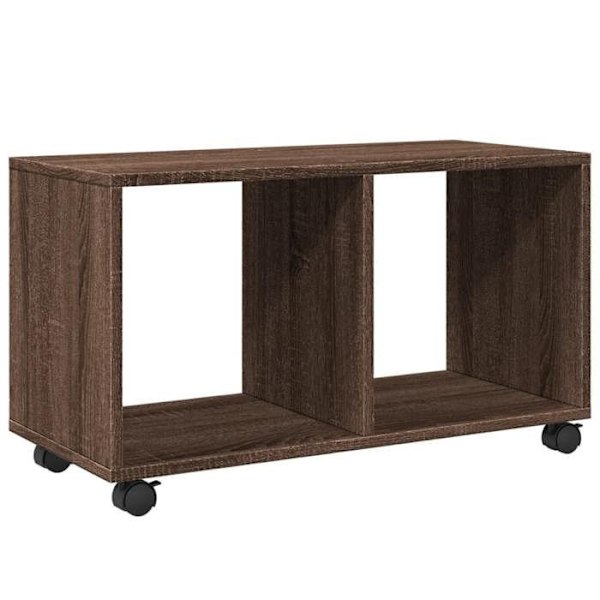 Möbel på hjul 72 x 33 x 42,5 cm i brun ingenjörsträ DEC031379 kastanj