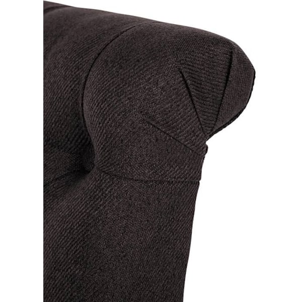 Ruokapöydän tuoli x1 tummanharmaa kangaspäällinen, puujalat ruskea 10_0002049 kastanj