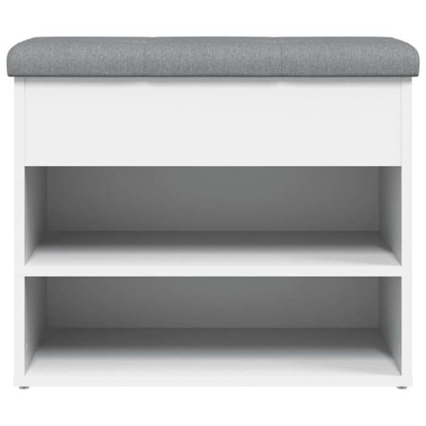 Vitt skohyllbänk 62 x 32 x 50 cm av ingenjörsträ vitt DEC024830 Vit