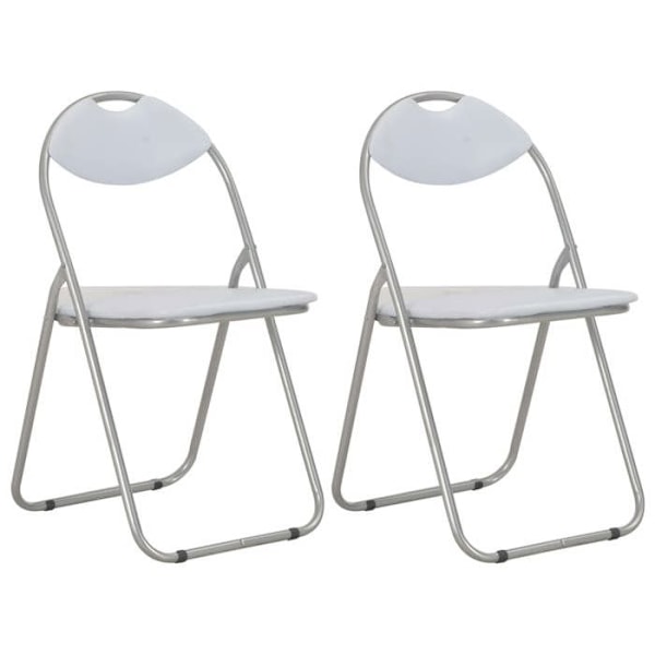Ruokasalin tuolit - Retrodesign - 2 kpl - Käsinojatuolit - Keinonahka - Valkoinen metalli Vit
