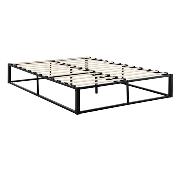 Kaksosvuode metallista, pulverimaalattu teräsrunko, nukkumismitat 140 x 200 musta