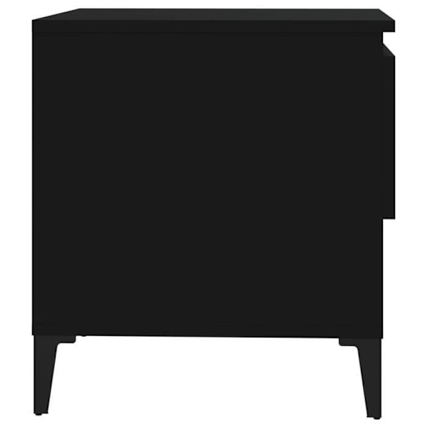 Sängbord med låda 50 x 46 x 50 cm i svart ingenjörsträ DEC032495 kastanj