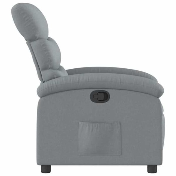 Fauteuil relax TV med komfortabel polstring, manuel vippefunktion i lysegråt stof DEC027893 Grå