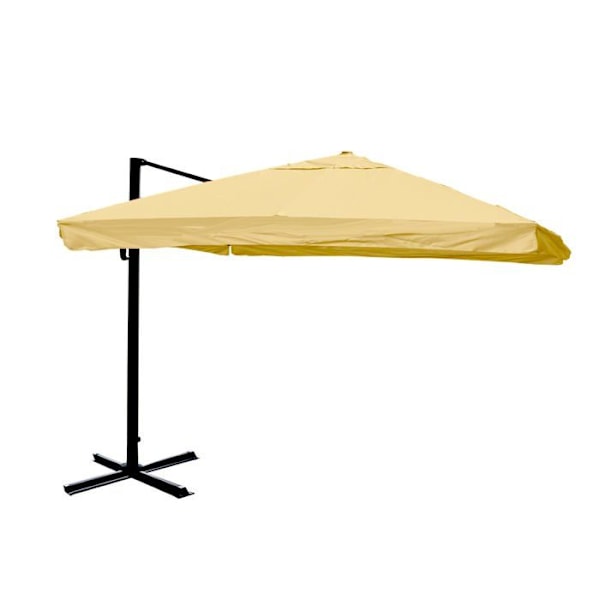 Ammattilaisparantola aurinkovarjo puutarhaan terassille 3x3m (Ø4,24m) polyester/alumiini 23kg kreemi ilman jalustaa 04_0003979 Grädde