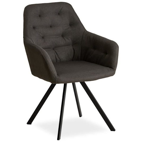 Matsalsstol vardagsrum med bekvämt fodral i anthracite-färg.
