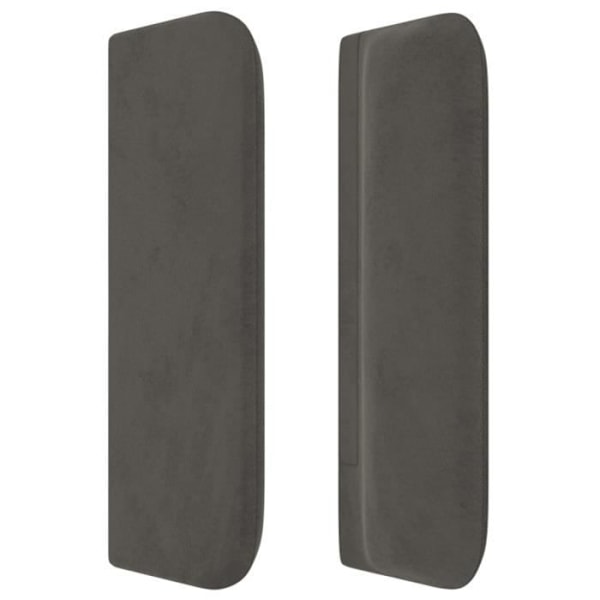 Sänggavel - Ej specificerad - 93x16x78/88 cm - Mörkgrå sammet - Klassisk stil - Öron Mörkgrå