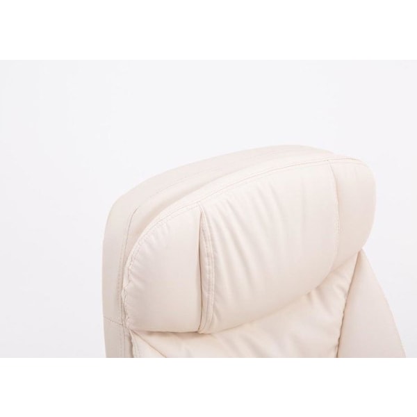 XL pyörällinen työtuoli max 160 kg kuormituksella, säädettävällä jalkotuella, PVC-vaahtosylinterissä, vaalea 10_0002777 Grädde