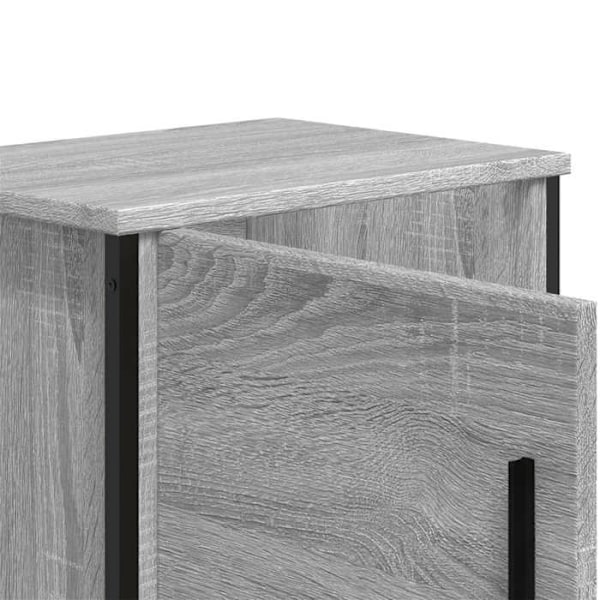 Natskab med rum og dør 40 x 30 x 40 cm grå ingeniørtræ DEC034599 kastanj