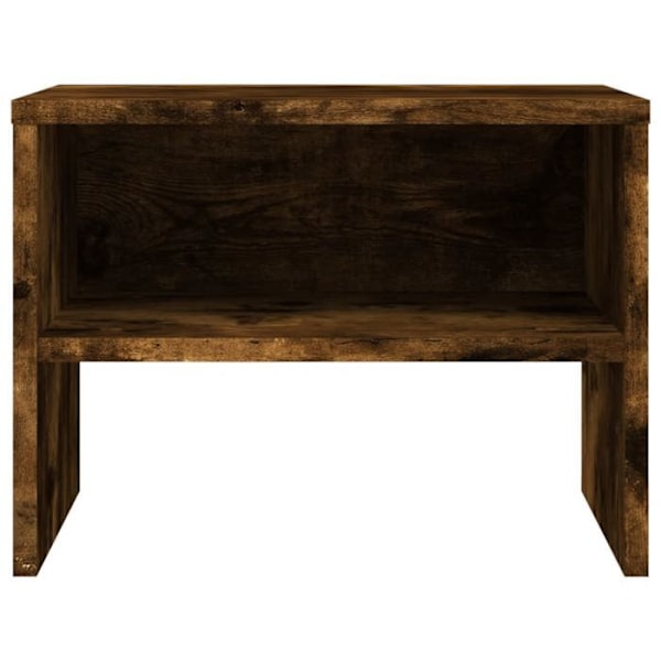 Nattbord med hylde 40 x 30 x 30 cm i brun ingeniørtræ DEC033552 kastanj