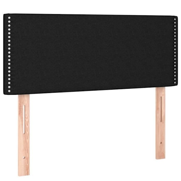 Hovedgærde til seng, soveværelse, LED møbel 90 x 5 x 78/88 sort stof